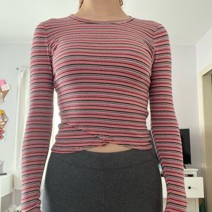 Striped crop top